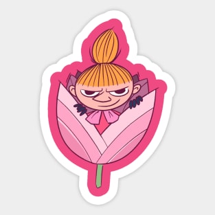 little my on a tulip Sticker